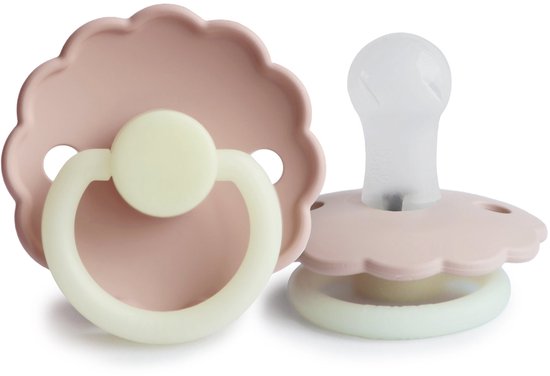 Frigg Fopspeen Daisy Night Silicone (0-6maanden) - Blush