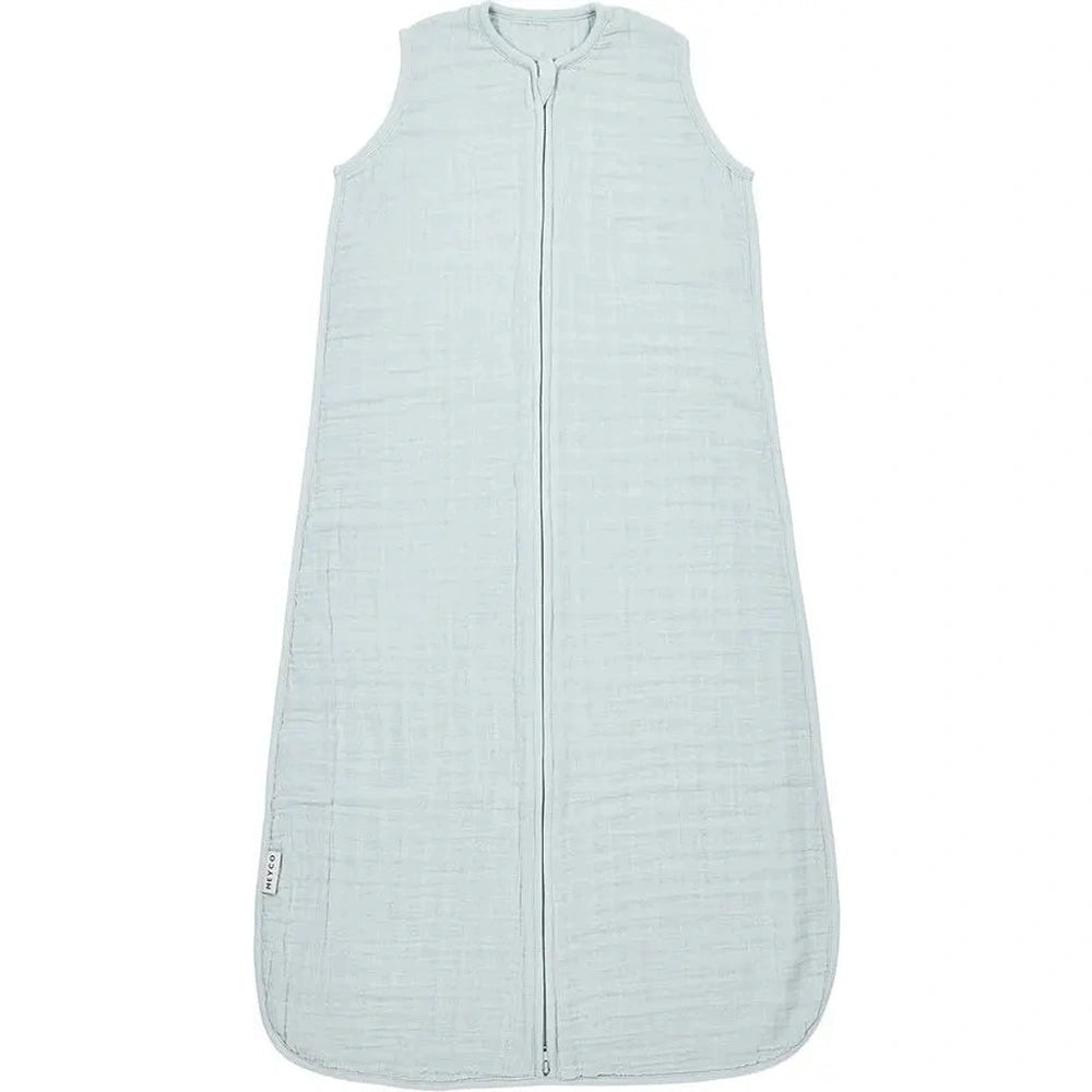 Meyco Baby Uni baby zomerslaapzak - pre-washed hydrofiel - grey blue - 0.5 TOG