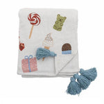 Plaid Bloomingville MINI en coton recyclé à motif bonbons