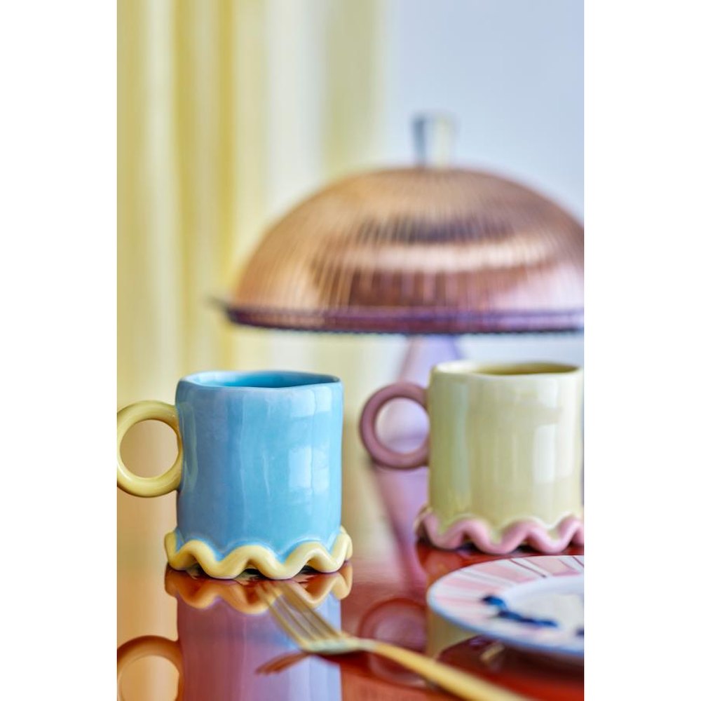 Mug Polly Bloomingville en grès - Multicolore