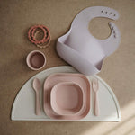 Mushie lot de bols carrés Blush