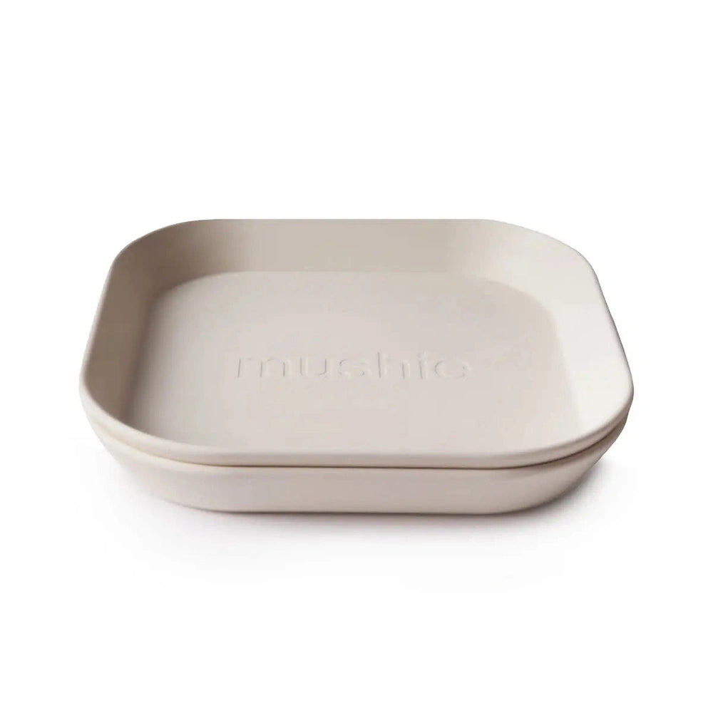Mushie Lot de 2 assiettes - Ivoire