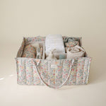 Mushie Diaper Caddy/Organiser Pastel Blooms