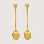 Zusss Set Van 2 Lepeltjes Hartje - Goud