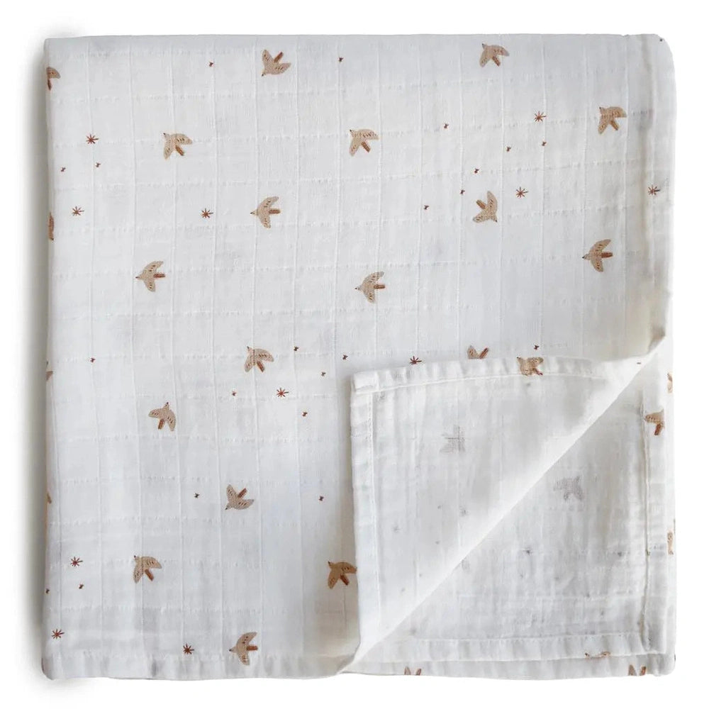 Mushie lange en mousseline/linge d’emmaillotage 120x120 cm