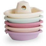 Mushie Bateaux de bain empilables| Jouets de bain et jeux de bain - Petal