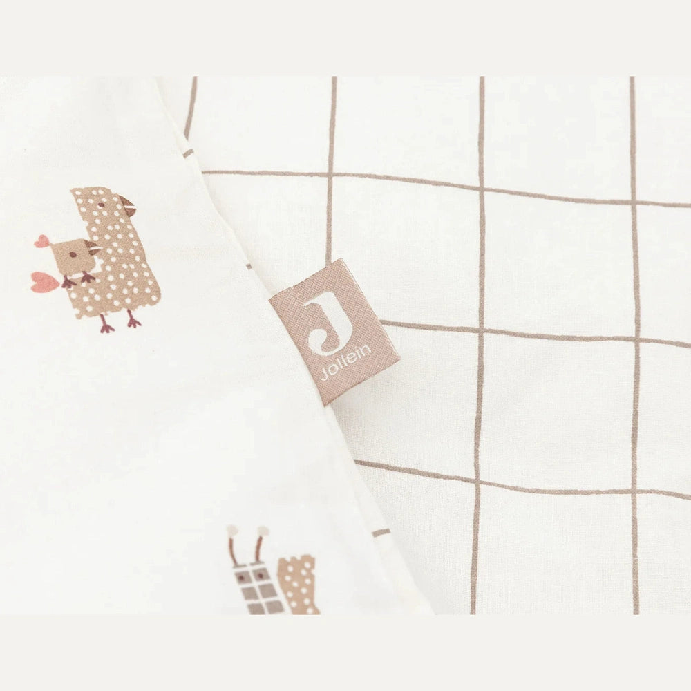 Jollein Housse de couette avec taie d'oreiller 100x140cm - Animal Friends