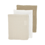 Meyco Hydrofiele Washandje pre-washed 3-pack - Offwhite/Soft Sand/Taupe