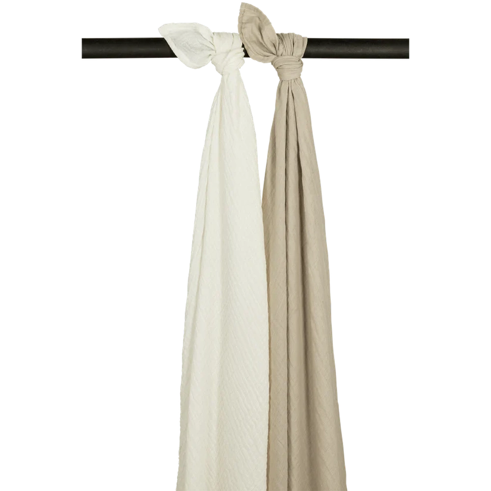 Meyco Hydrofiele Doeken Pre-washed 120x120cm - 2-pack - Offwhite/Sand