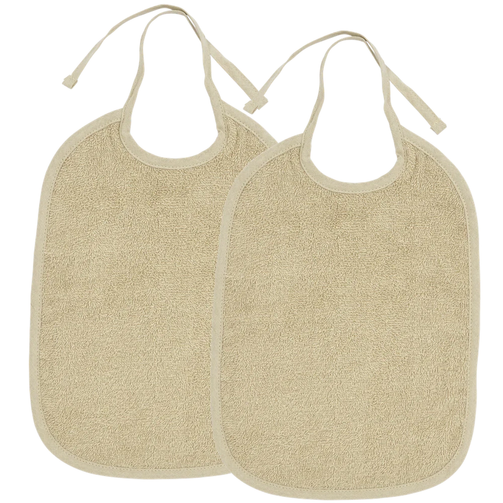 Meyco Bavoir avec fermeture à nouer en tissu éponge, lot de 2 - Sable