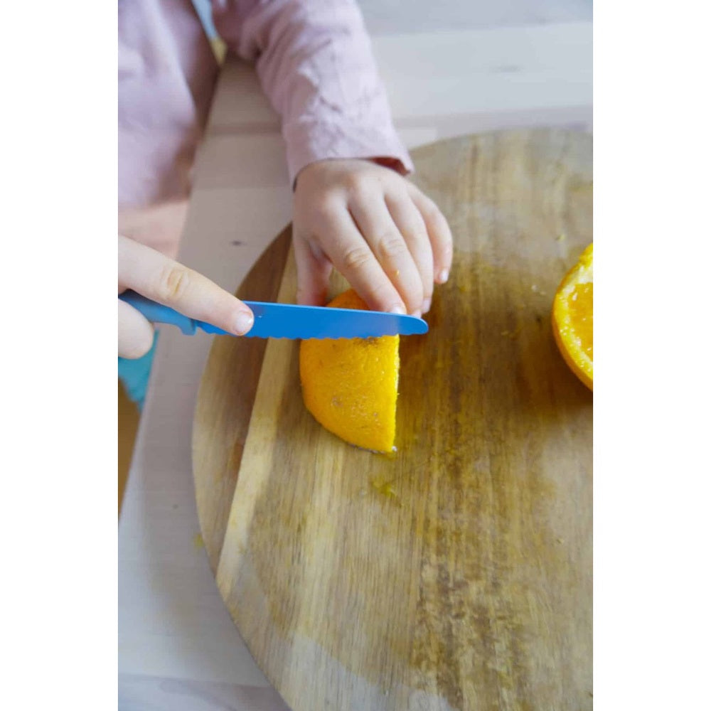 SKÅGFÄ Klyv - Couteau Montessori pour enfants - Bleu bleuet - Terra - couverts pour enfants