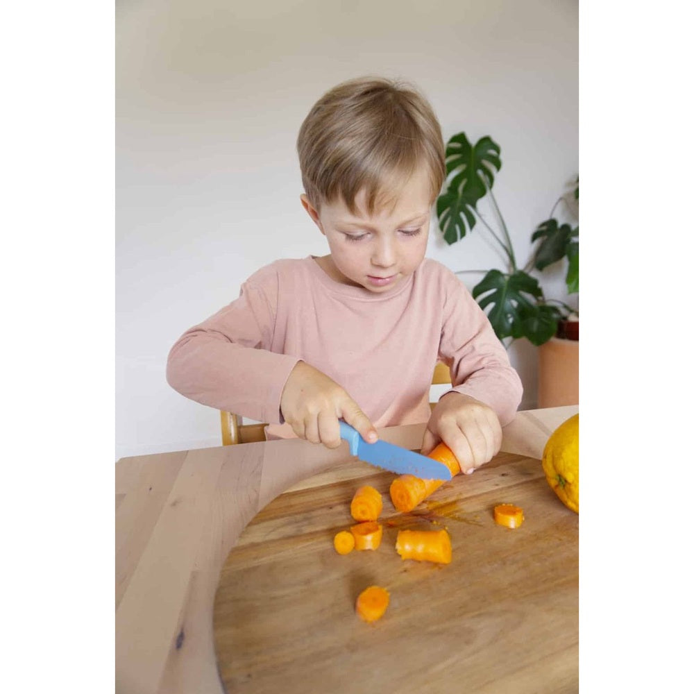 SKÅGFÄ Klyv - couteau Montessori pour enfants - bleu bleuet - Terra - couverts pour enfants