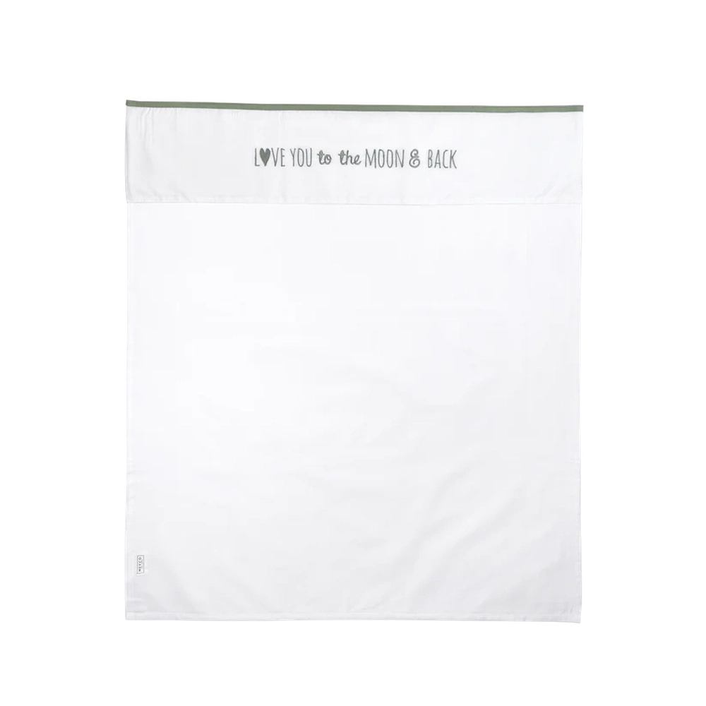 Meyco Drap brodé Love you to the moon & back 75x100cm - Vert forêt