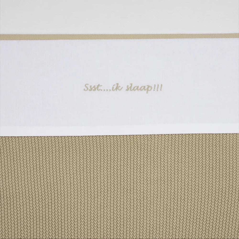 Meyco Drap brodé - Chut… je dors !! 75x100cm - Sable