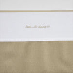 Meyco Drap brodé - Chut… je dors !! 75x100cm - Sable