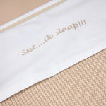 Meyco drap brodé - Chut… je dors !! 75x100cm - Sable