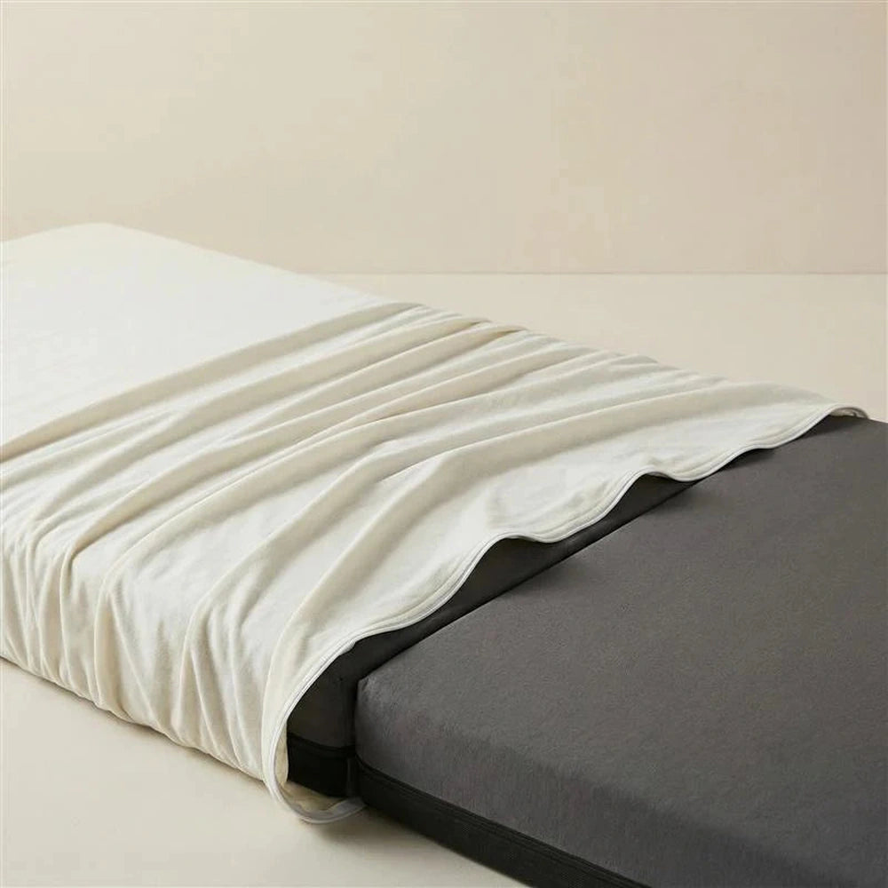 Meyco Housse de matelas pour lit de camping - blanc cassé