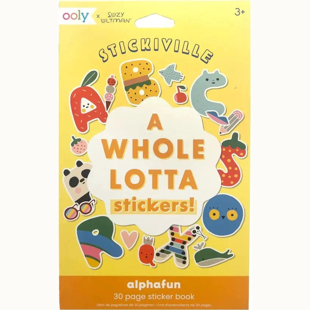 Ooly - Stickiville Stickers X Suzy: A Whole Lotta Sticker Book - Alphabet - 30 Pagina's Vol Letterstickers! - Geschikt Vanaf 3 Jaar