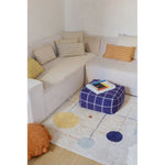Lorena Canals Pouf Geo Block bleu marine