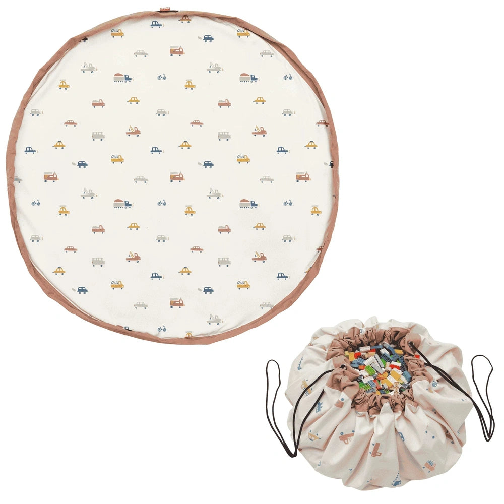 Play&Go Tapis de jeu & sac à jouets - Grandes voitures
