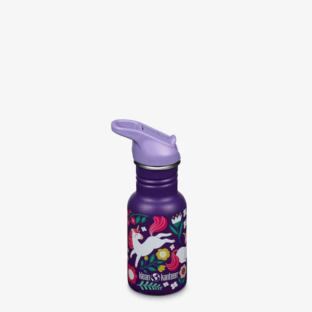Klean Kanteen Kid Classic 355ml - Flip Sport Cap Leaping Unicorns Purple