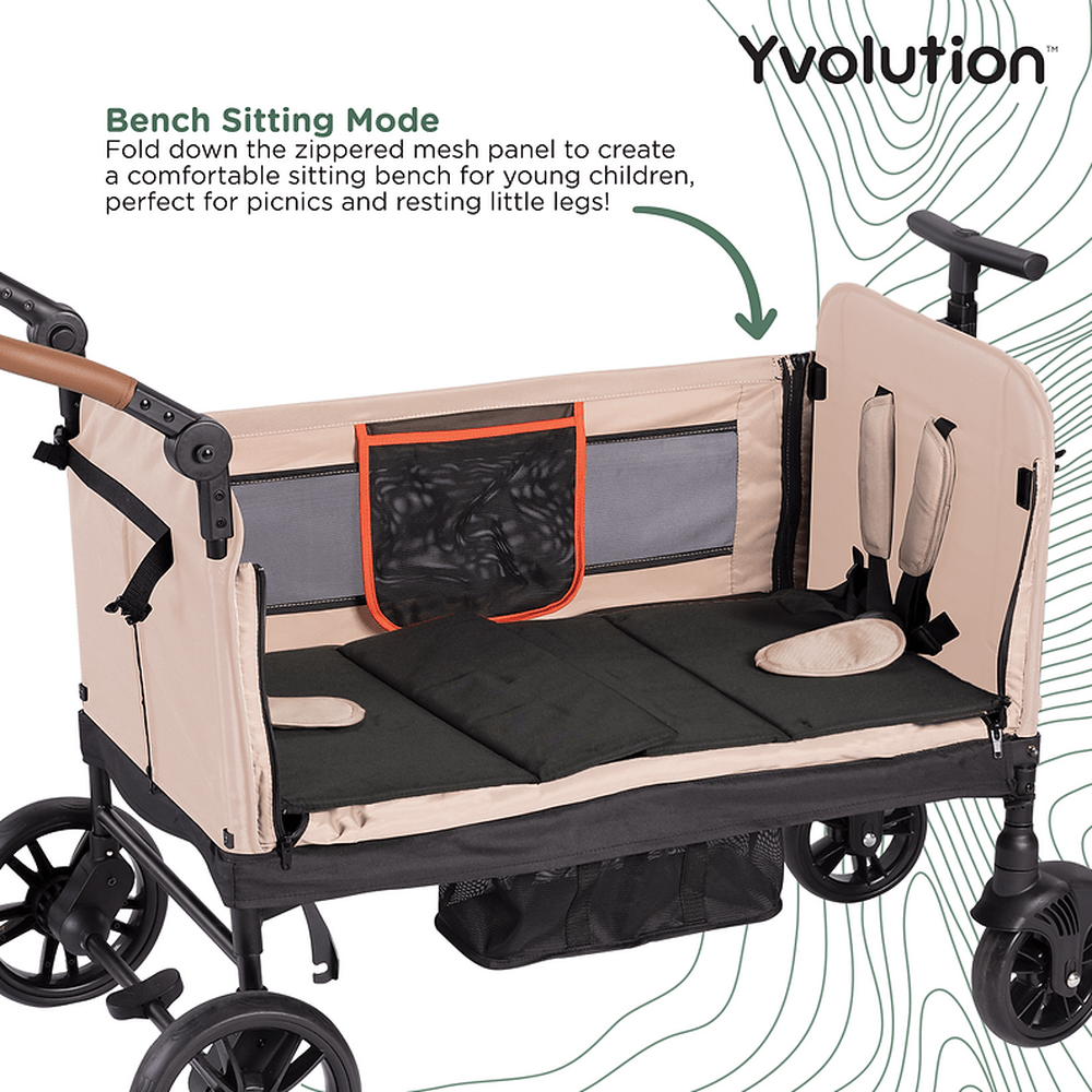 Chariot de promenade vert Yvolution