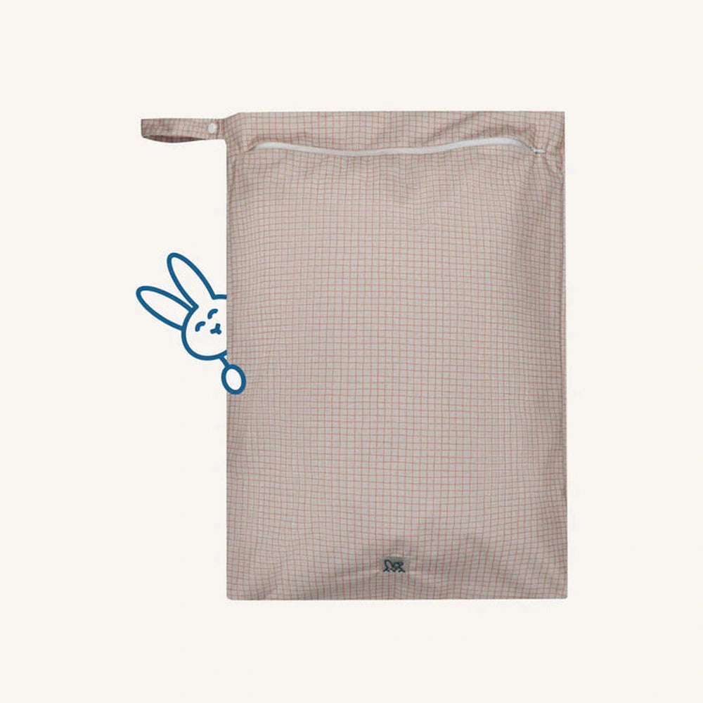 Bumbuns Sac de rangement lavable - à carreaux orange