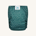 Bumbuns Easy Herbruikbare Luier met klittenband - Groen met print