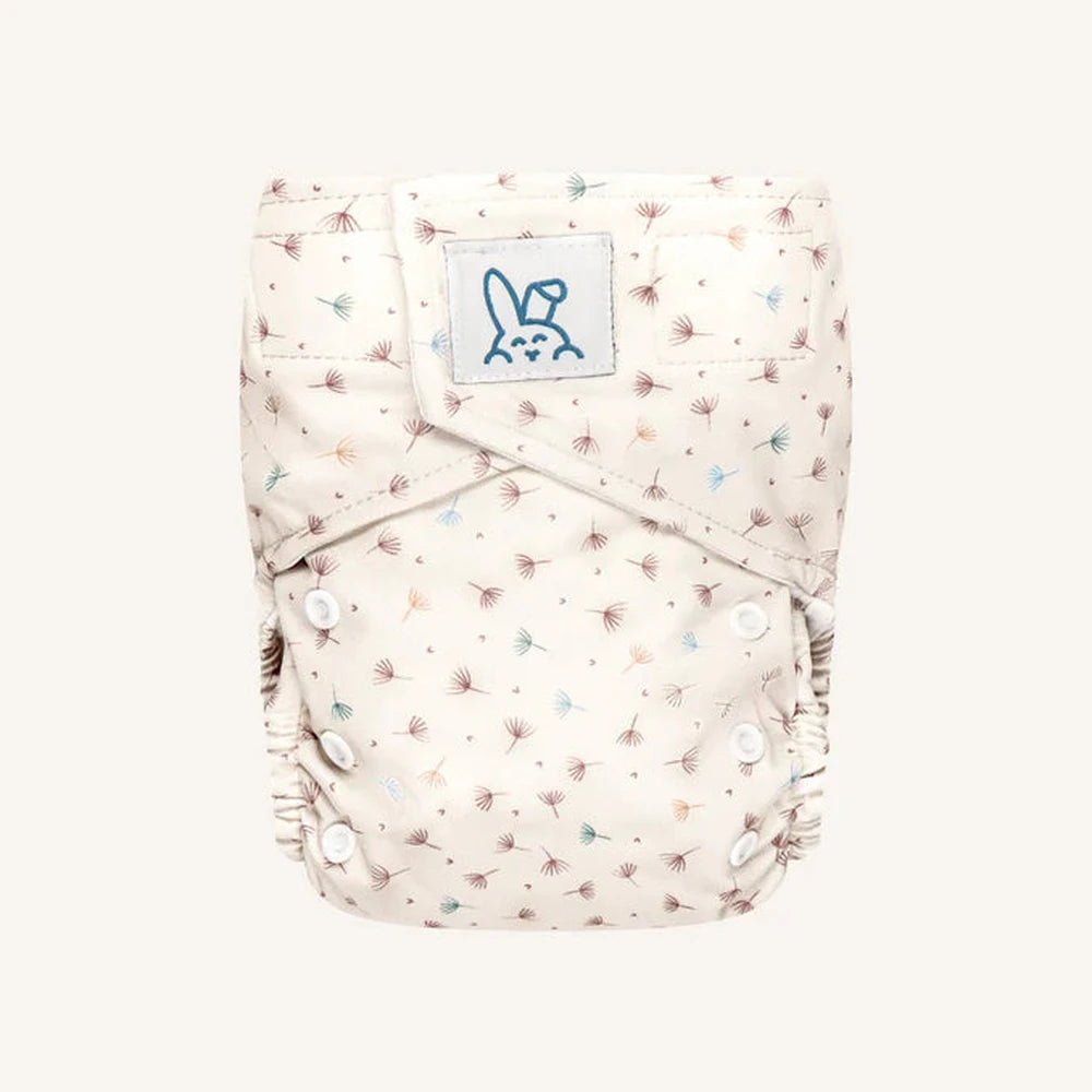 Bumbuns Easy Herbruikbare Luier met klittenband - Beige print