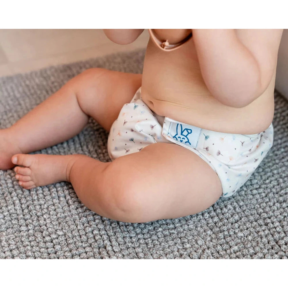 Bumbuns Easy Herbruikbare Luier met klittenband - Beige print