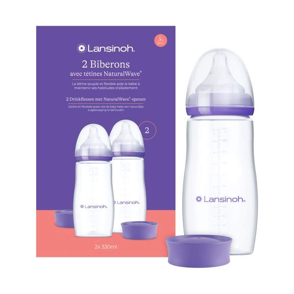 Biberon Lansinoh 2x 330 ml - +6 mois/L