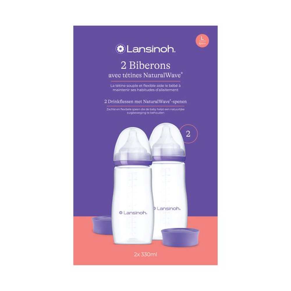Biberon Lansinoh 2x 330 ml - +6 mois/L