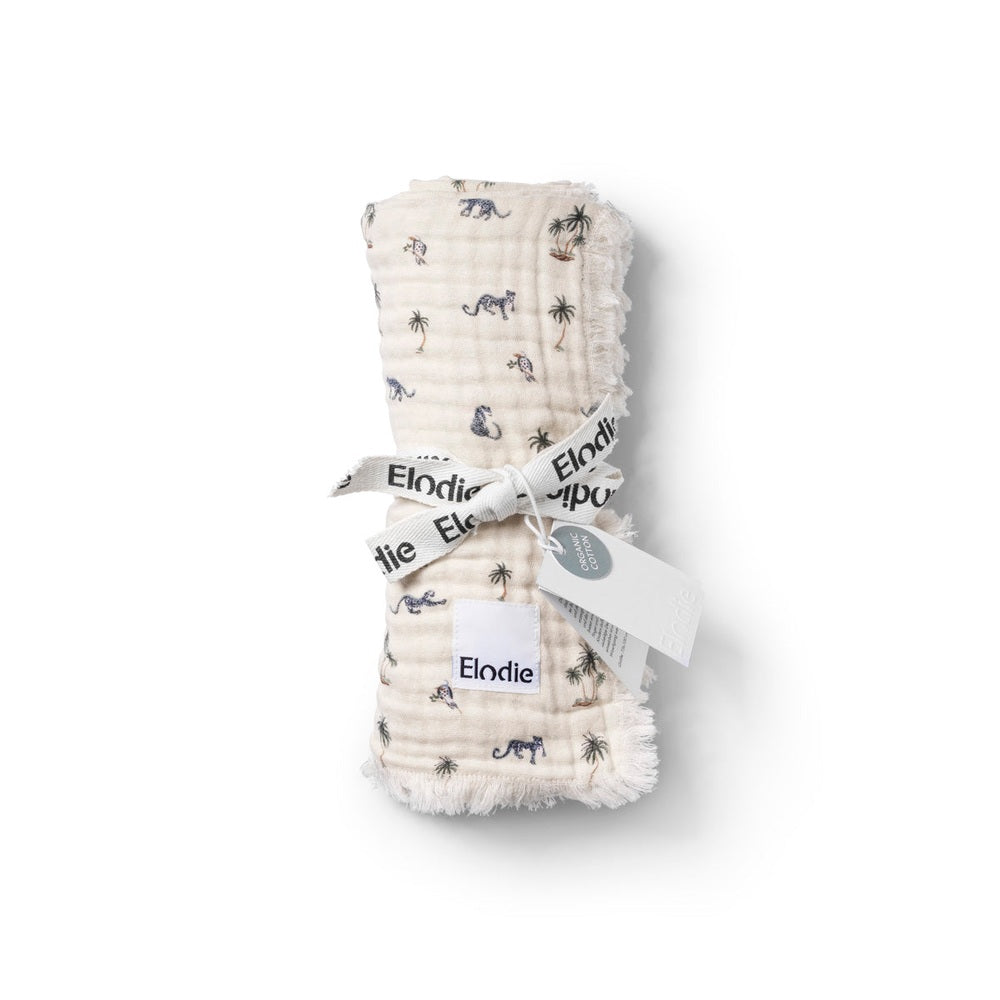 Plaid doux en coton Elodie 75x100cm - Garden Leo's Resort