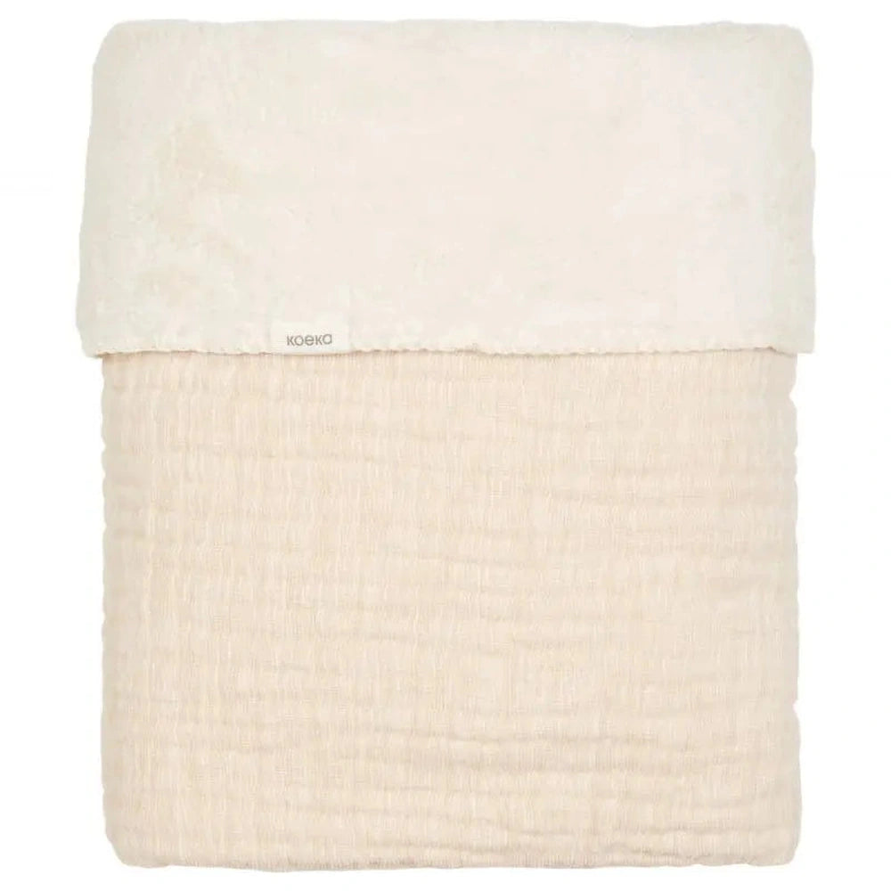 Koeka couverture de lit Teddy Rivoli 100x150cm - Blanc chaud