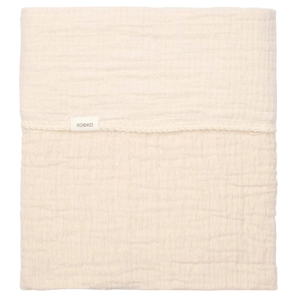 Koeka Couverture pour lit bébé Rivoli blanc chaud 100x150cm
