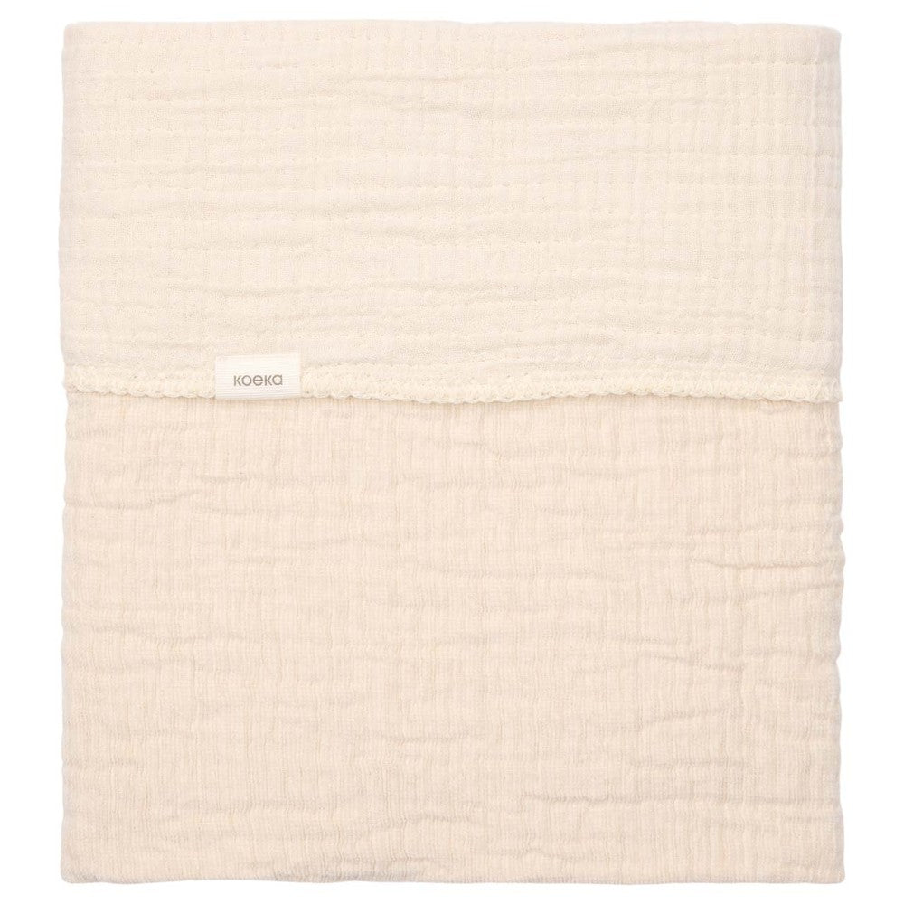 Koeka Couverture pour lit bébé Rivoli blanc chaud 100x150cm