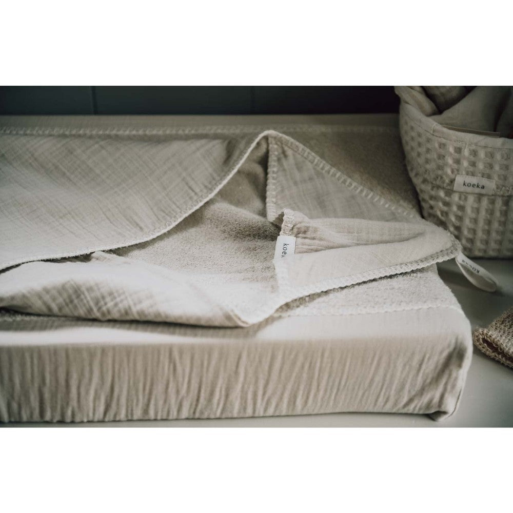 Koeka Omslagdoek Faro warm white 100x100cm