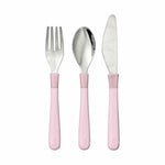 Oxo Tot Couverts : fourchette, cuillère, couteau en acier inoxydable - Rose