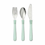 Couverts Oxo Tot : fourchette, cuillère, couteau en acier inoxydable - Opal