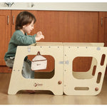 Classic World tour d’apprentissage et table en bois - réglables - jouet éducatif 90 cm