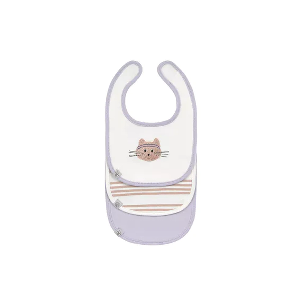 Newborn Bib Lässig Tiny Team Cat Newborn Slab - 3 Stuks - Groen (kopie)