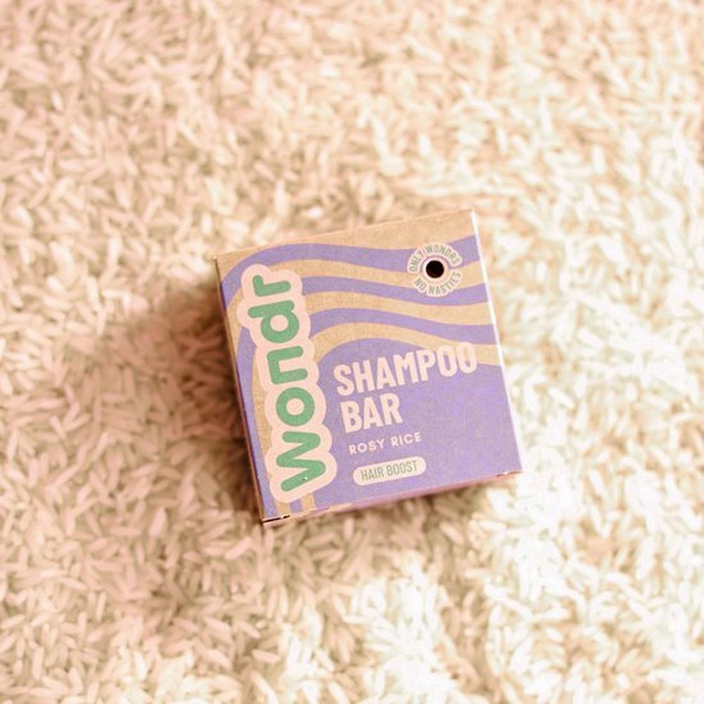 Wondr Shampoo Bar - Rosy Rice - Ondersteunt Gezonde Haargroei - Houdt Vet Haar In Balans - 55g
