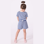 Petit Bateau Katoenen Kindershort Met Strepen - Blauw/Wit