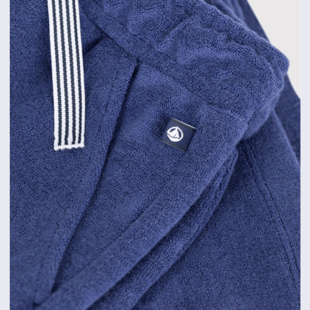 Petit Bateau Bermuda court enfant en coton uni - bleu