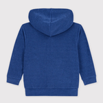 Sweat-shirt zippé en coton Petit Bateau pour enfants - bleu