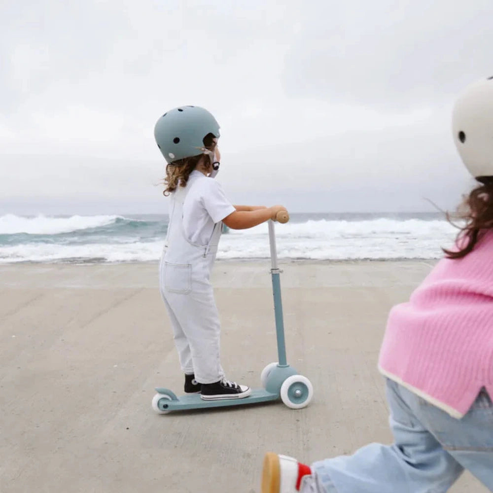 Banwood Eco Scooter Step - Avec panier - Bleu canard