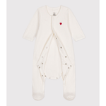 Petit Bateau Uniseks Bodyjama Van Velours - Wit