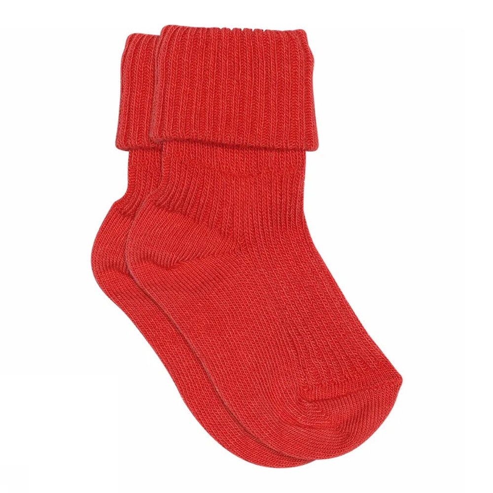 Chaussettes bébé côtelées en coton MPkids - Rouge