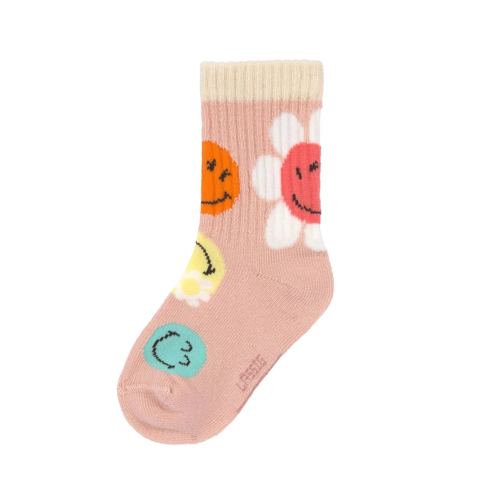 Lässig Socks 3-pack - Smiley World Dusty Rose