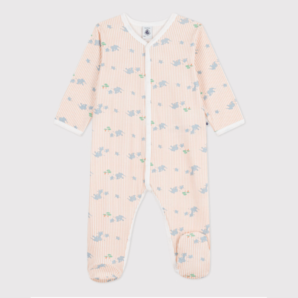 Petit Bateau Katoenen babypyjama met olifantenprint